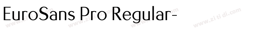 EuroSans Pro Regular字体转换